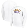 thumbnail image 1 of Men's Starter White Minnesota Vikings Half Ball Team Graphic Tri-Blend Fleece Pullover Sweatshirt, 1 of 3