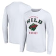 thumbnail image 1 of Men's Starter White Minnesota Wild Logo Long Sleeve T-Shirt, 1 of 3