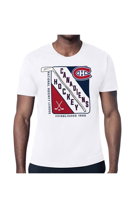 Men's Starter White Montreal Canadiens Shield Graphic T-Shirt
