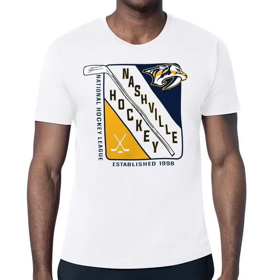 Men's Starter White Nashville Predators Shield Graphic T-Shirt