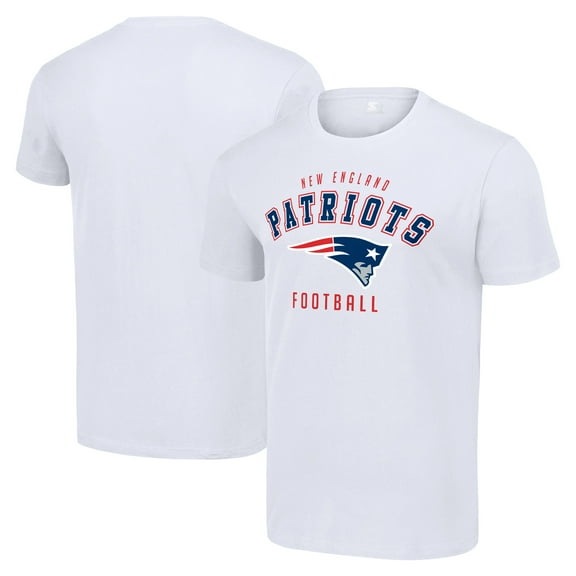 Men's Starter White New England Patriots Logo T-Shirt