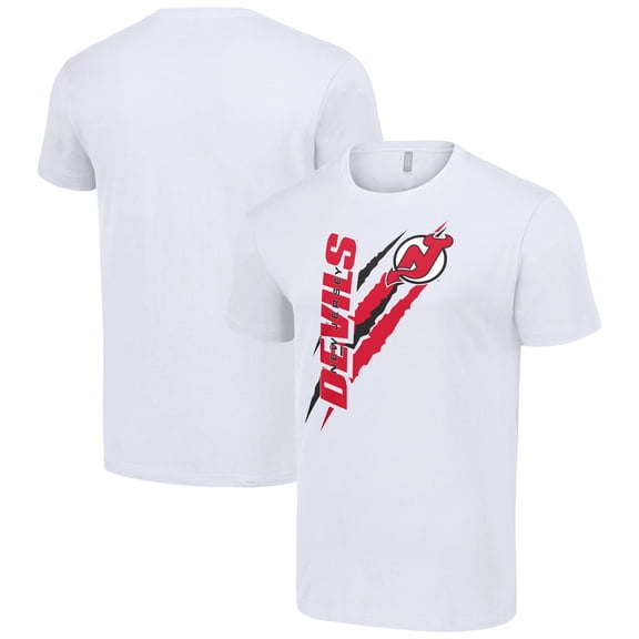Men's Starter  White New Jersey Devils Color Scratch T-Shirt