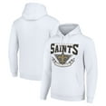 thumbnail image 1 of Men's Starter White New Orleans Saints -80s Inspired Pullover Hoodie, 1 of 3