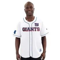Men's-Starter White New York Giants Relay Full-Button Baseball Jersey
