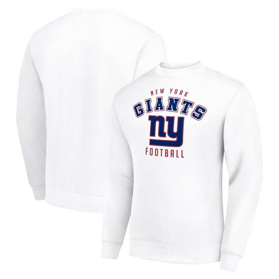 Men's Starter White New York Giants Team Logo Pullover Sweatshirt