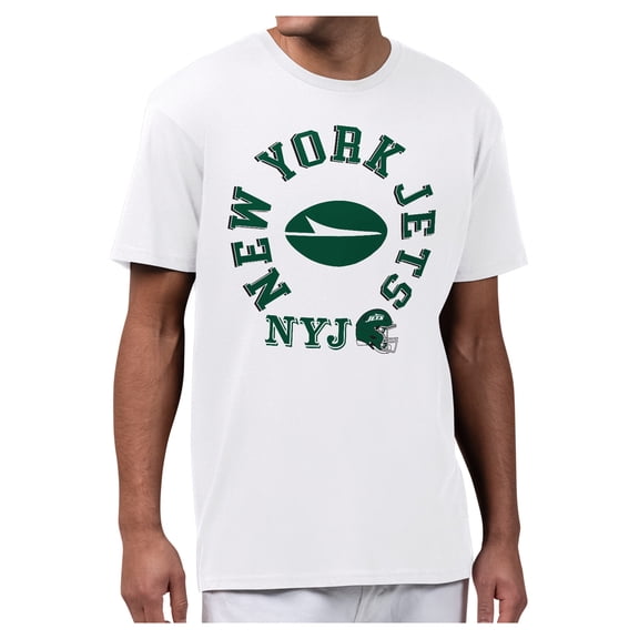 Men's Starter White New York Jets All-Around Fan Graphic T-Shirt