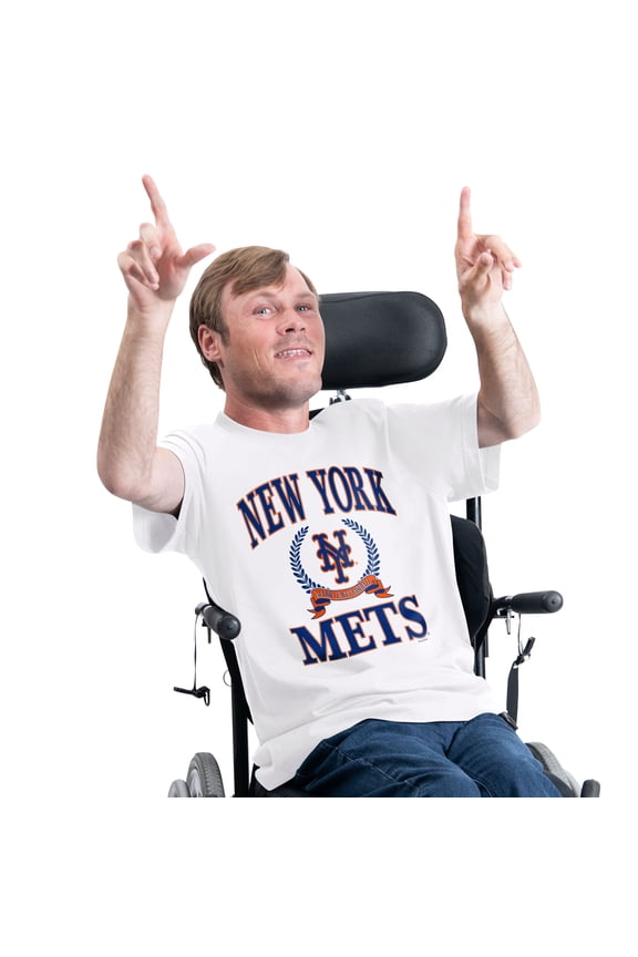 Men's G-III Sports by Carl Banks White New York Mets Adaptive Team Laurel T-Shirt