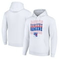 thumbnail image 1 of Men's Starter White New York Rangers Four Team Name Logo Fleece Pullover Hoodie, 1 of 3