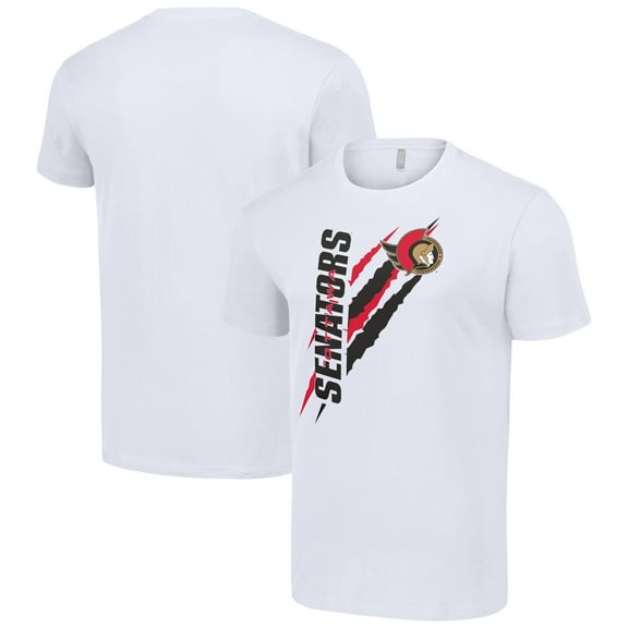 Men's Starter  White Ottawa Senators Color Scratch T-Shirt