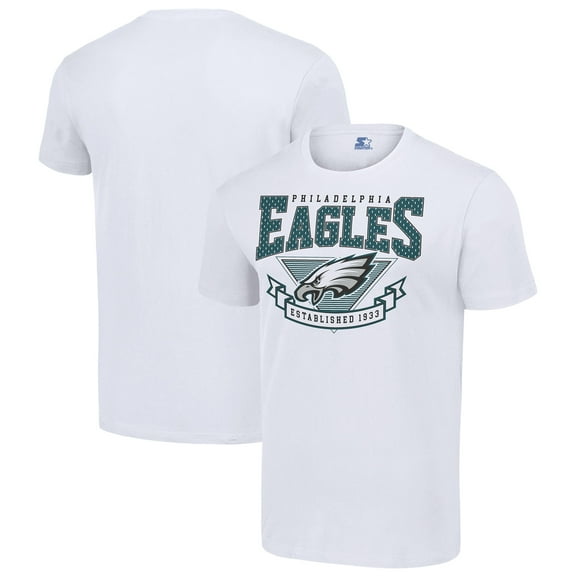 Men's Starter White Philadelphia Eagles 80s Inspired Team Logo T-Shirt
