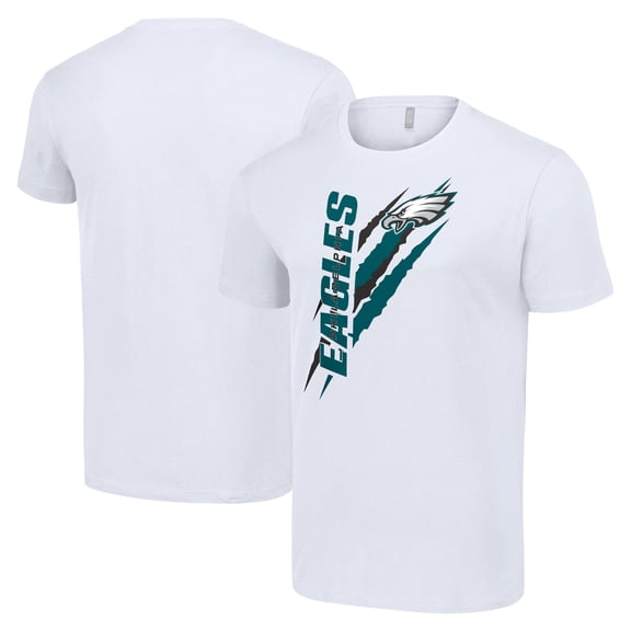 Men's Starter White Philadelphia Eagles Color Scratch T-Shirt