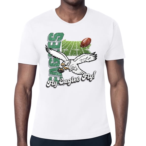 Men's-Starter White Philadelphia Eagles Distressed Retro State Field T-Shirt