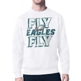 thumbnail image 1 of Men's-Starter  White Philadelphia Eagles Distressed Team Phrase Fleece Pullover Sweatshirt, 1 of 2