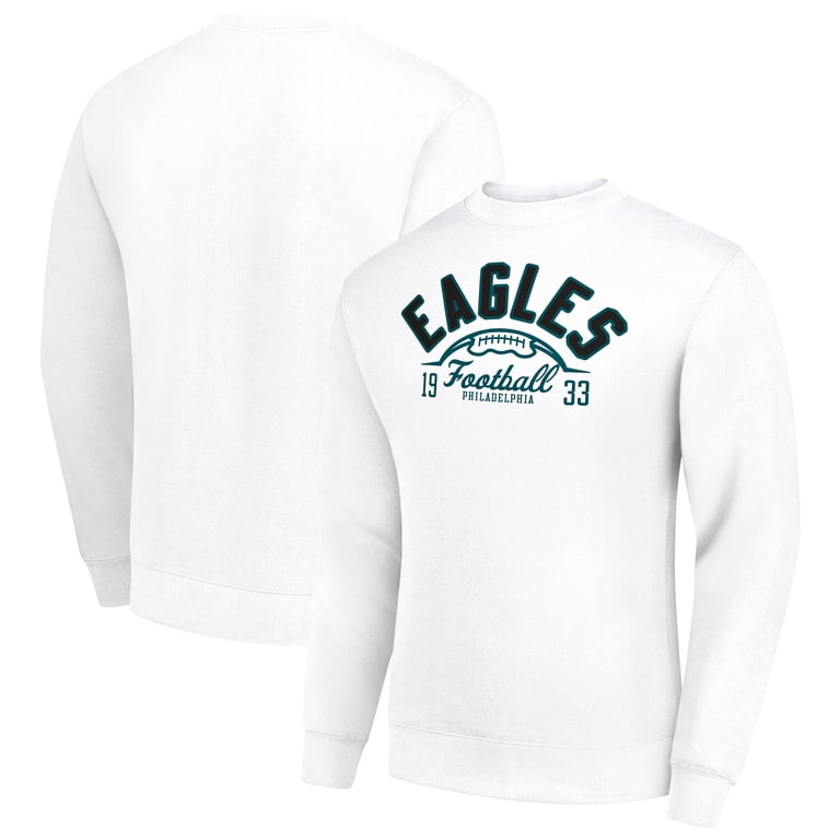 Men's Starter White Philadelphia Eagles Half Ball Team Graphic Tri