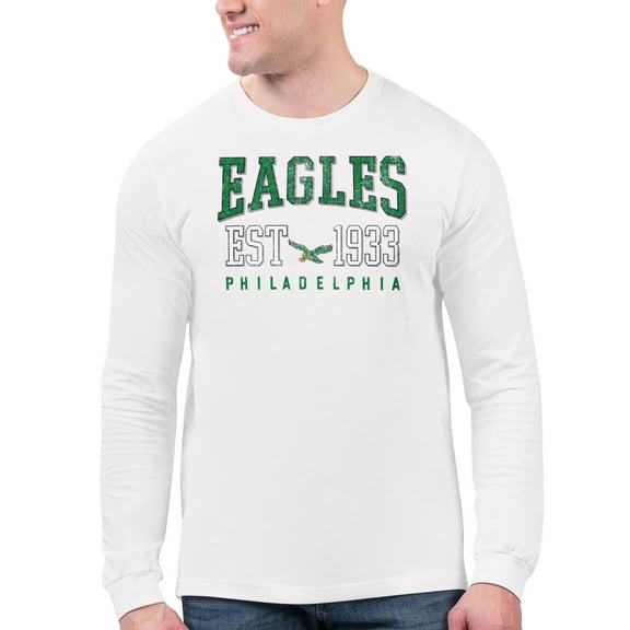 Men's Starter  White Philadelphia Eagles Retro Long Sleeve T-Shirt