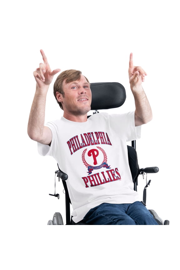 Men's G-III Sports by Carl Banks  White Philadelphia Phillies Adaptive Team Laurel T-Shirt