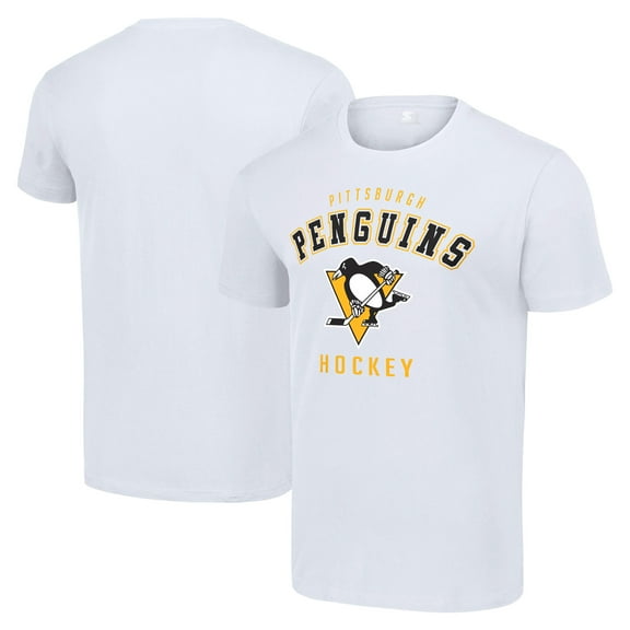 Men's Starter White Pittsburgh Penguins Logo T-Shirt