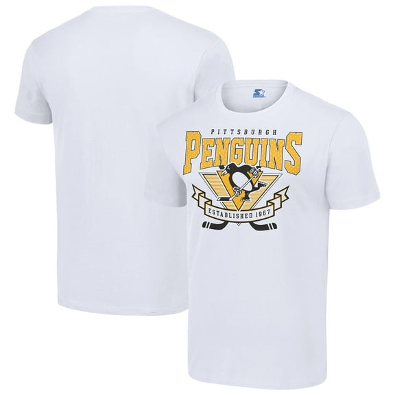 Men's Starter White Pittsburgh Penguins Team Logo Graphic T-Shirt