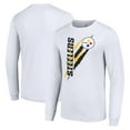 thumbnail image 1 of Men's Starter  White Pittsburgh Steelers Color Scratch Long Sleeve T-Shirt, 1 of 3