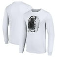 thumbnail image 1 of Men's Starter White Pittsburgh Steelers Half Helmet Logo Long Sleeve T-Shirt, 1 of 3