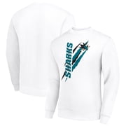 Mens Starter White San Jose Sharks Color Scratch Pullover Sweatshirt