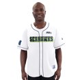 thumbnail image 1 of Men's-Starter  White Seattle Seahawks Relay Full-Button Baseball Jersey, 1 of 2