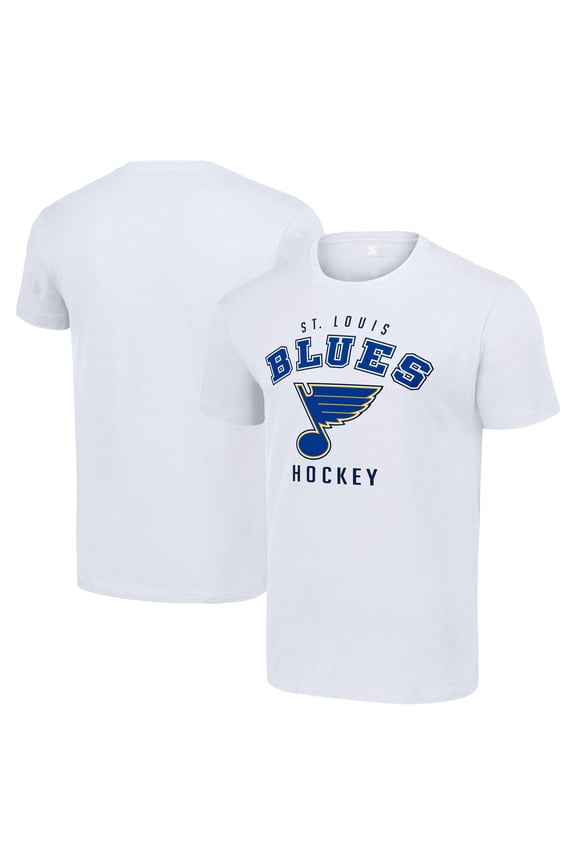 Men's Starter White St. Louis Blues Logo T-Shirt