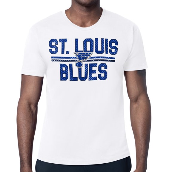 Men's Starter White St. Louis Blues Mesh Look Team Name T-Shirt