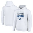 thumbnail image 1 of Men's Starter White Tampa Bay Lightning Four Team Name Logo Fleece Pullover Hoodie, 1 of 3
