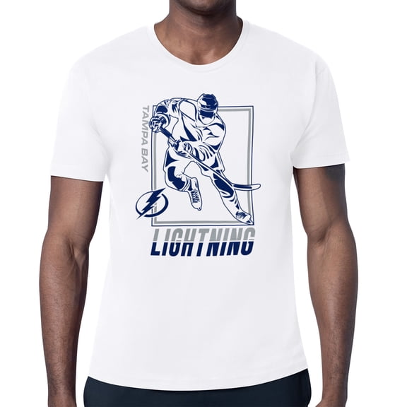 Men's Starter White Tampa Bay Lightning Player Grid T-Shirt
