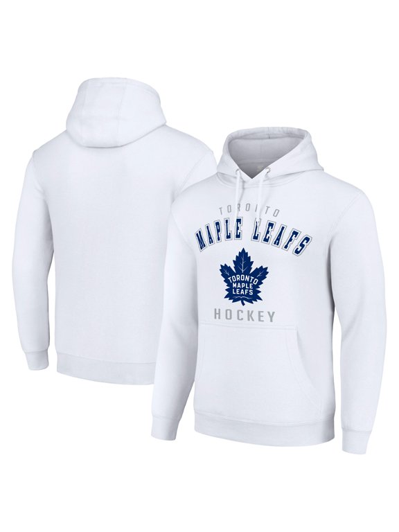 Men's Starter White Toronto Maple Leafs Logo Pullover Hoodie