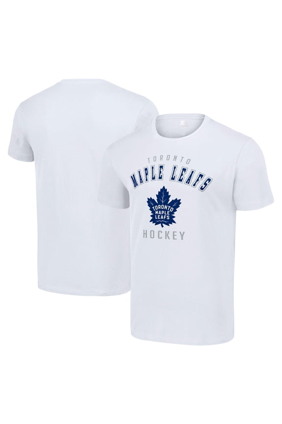 Men's Starter White Toronto Maple Leafs Logo T-Shirt