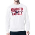 thumbnail image 1 of Men's Starter White Washington Capitals Mesh Look Team Name Logo Pullover Sweatshirt, 1 of 2