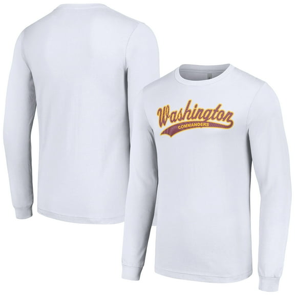 Men's Starter White Washington Commanders Tailsweep Long Sleeve T-Shirt