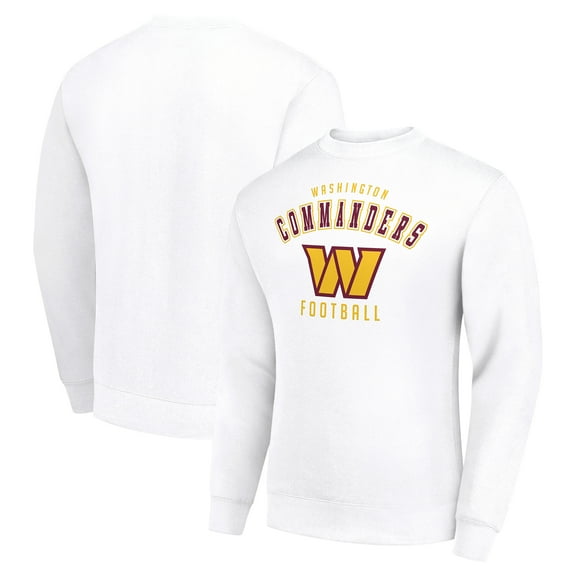 Men's Starter White Washington Commanders Team Logo Pullover Sweatshirt