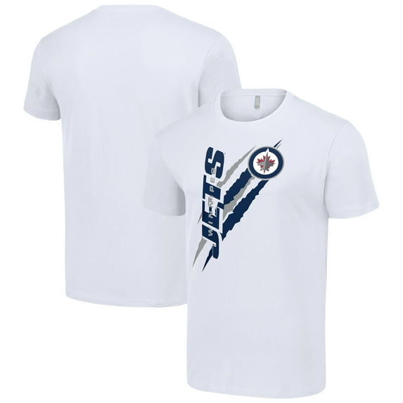 Men's Starter White Winnipeg Jets Color Scratch T-Shirt