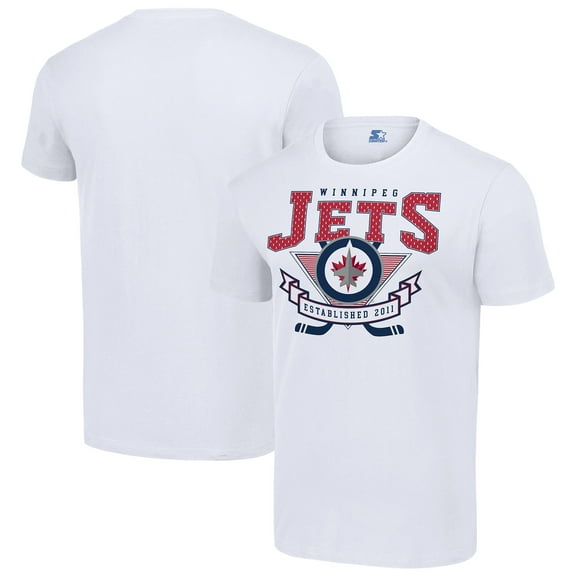 Men's Starter White Winnipeg Jets Team Logo Graphic T-Shirt