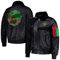 Men's Starter x Ty Mopkins Black Golden State Warriors Black History Month Satin Full-Zip Jacket