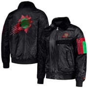 Mens Starter x Ty Mopkins Black Phoenix Suns Black History Month Satin Full-Zip Jacket