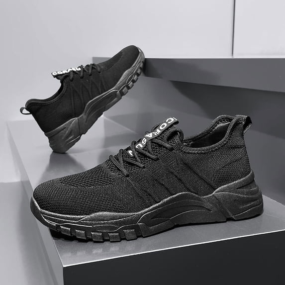 Men's Athletic Sneakers - Durable Waterproof PU & Anti‑Skid PVC Sole | Rugged Walking Shoes for Outdoor Fitness, Rainy Days & Heavy Daily Use
