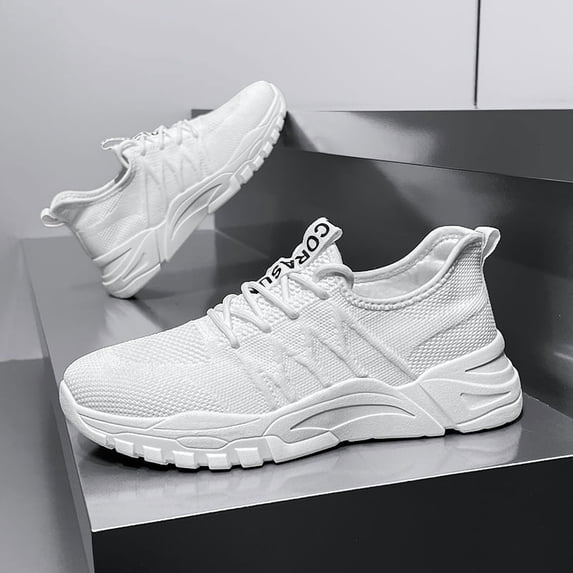 Men's Athletic Sneakers - Durable Waterproof PU & Anti‑Skid PVC Sole | Rugged Walking Shoes for Outdoor Fitness, Rainy Days & Heavy Daily Use