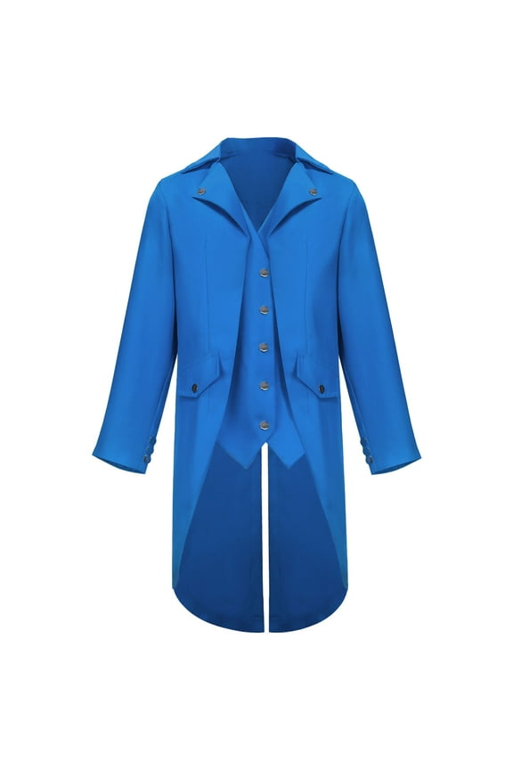 Men's Steampunk Jacket Vintage Tailcoat Gothic Jackets Renaissance Victorian Frock Coat Halloween Costume Cosplay