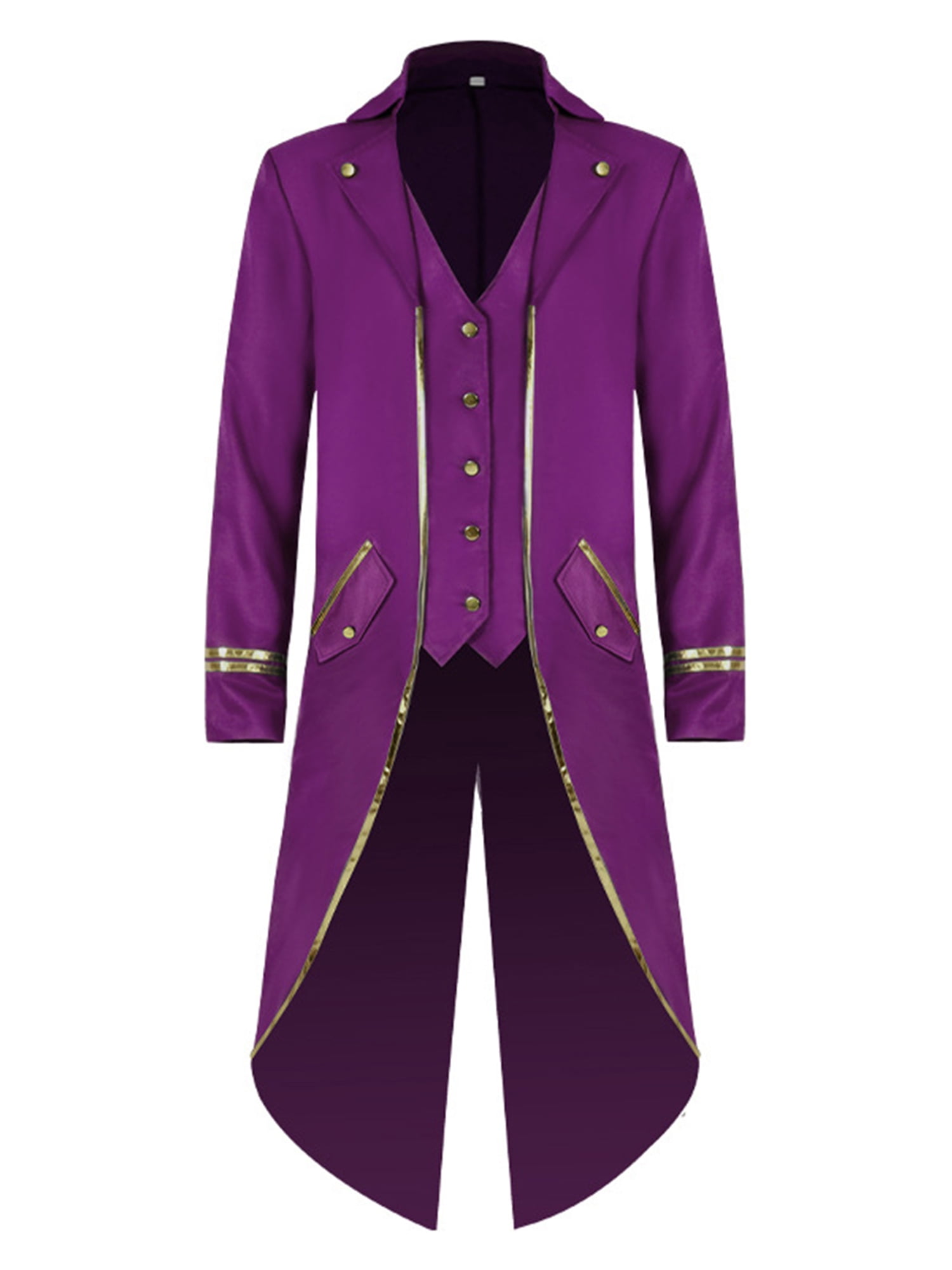 Men's Steampunk Vintage Tailcoat Jacket Gothic Victorian Coat Uniform