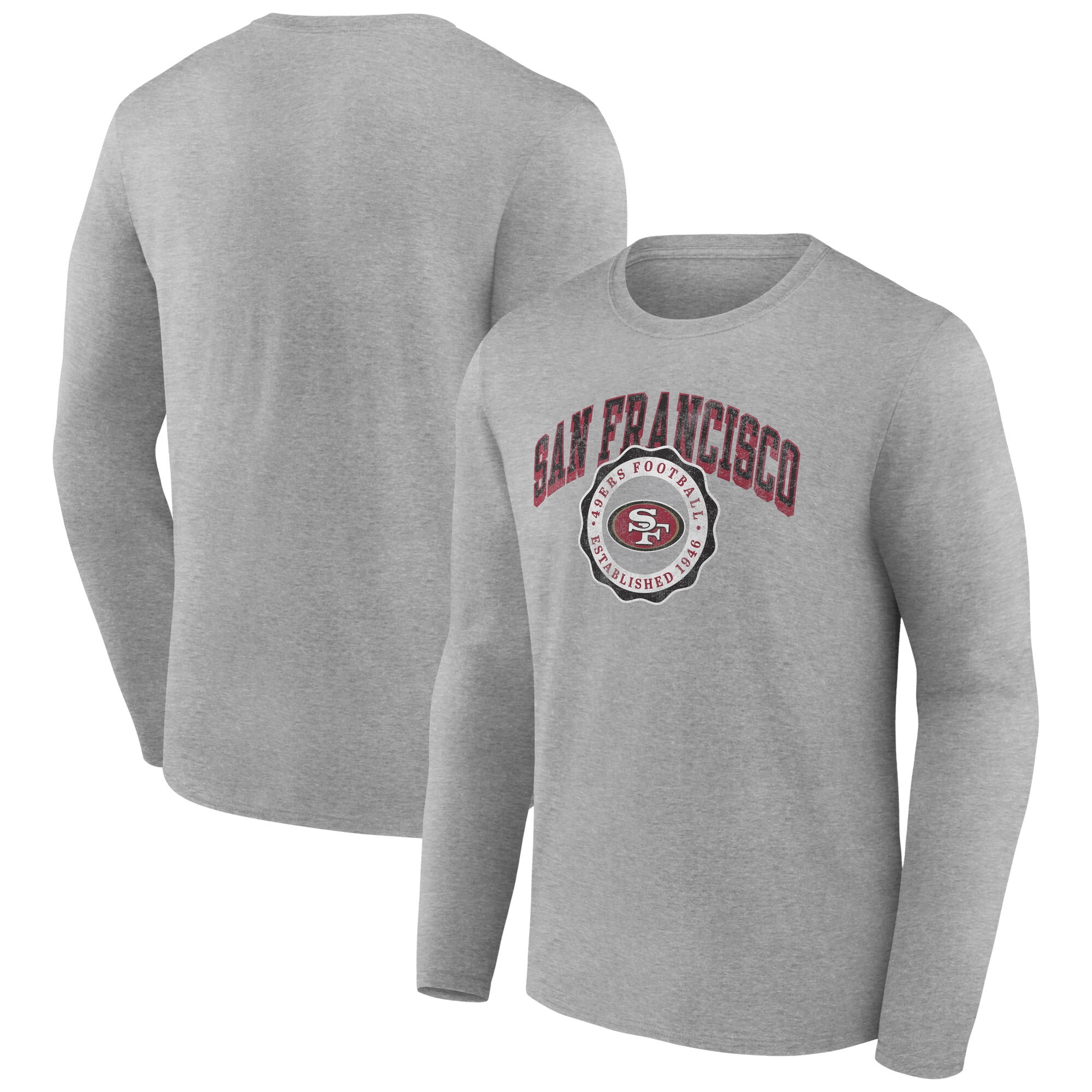 Men's Steel San Francisco 49ers Collegiate Seal Long Sleeve TShirt