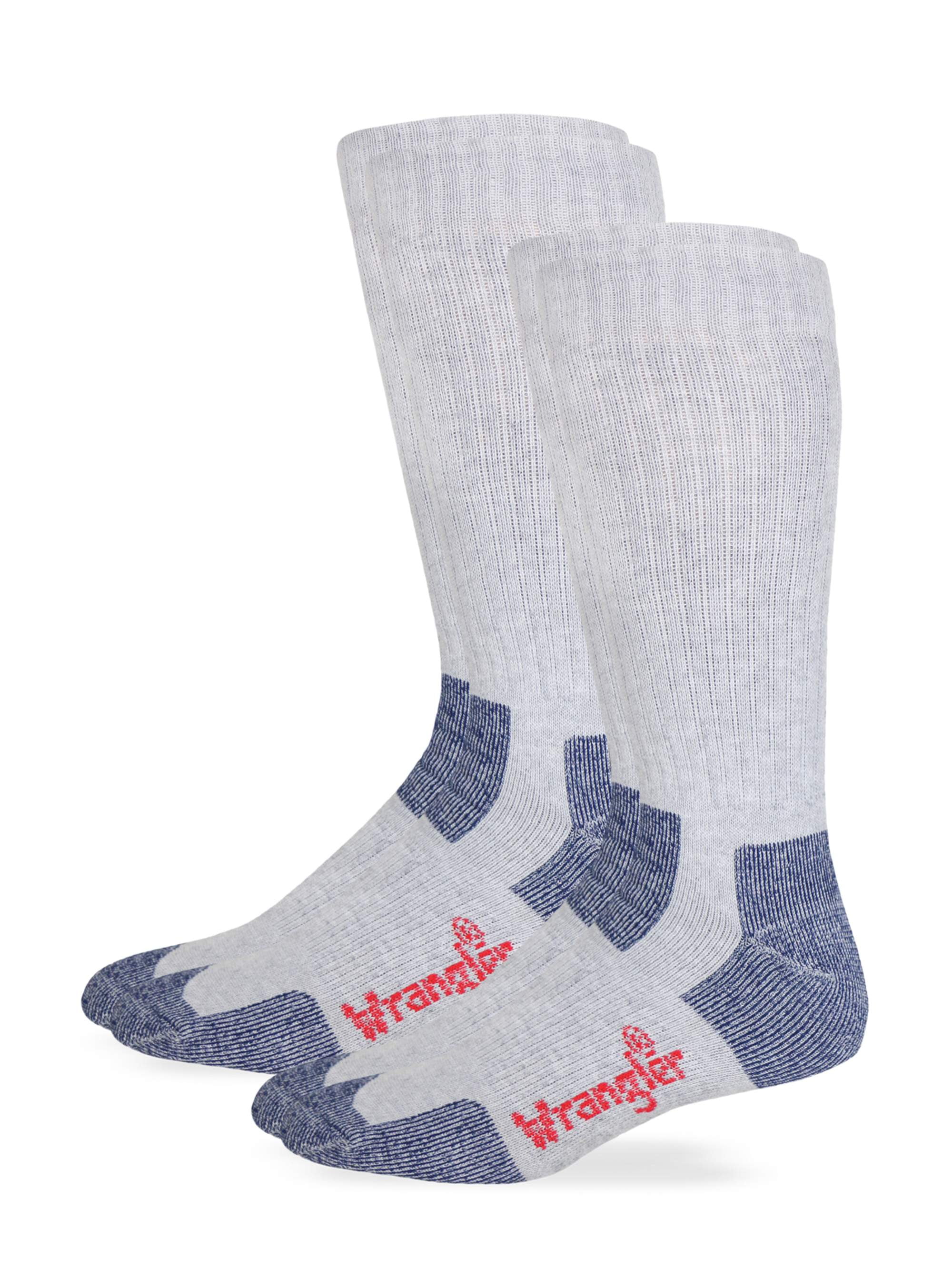 Men s Steel Toe Boot Cushion Ultra Dri Work Crew Socks 2 Pack Walmart