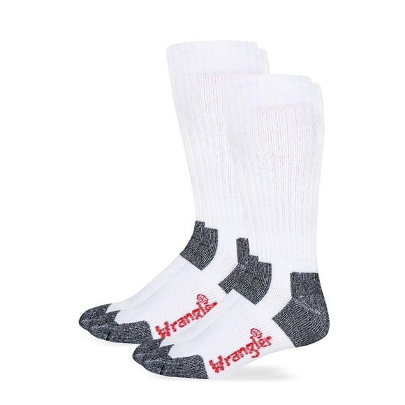 Men's Steel Toe Boot Cushion Ultra-Dri Work Crew Socks 2 Pack