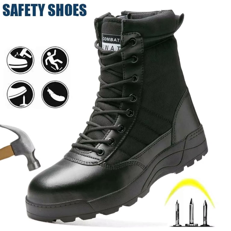 Steel Toe Work Boots Non Slip Safety Construction Indestructible Puncture Proof Amazon.com | KELODON Waterproof Steel Toe Boots For Men 6  main image 2