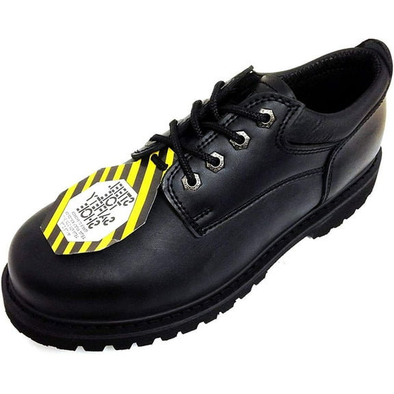 Men's Steel Toe Work Boots 4" Leather Oxford Slip /Oil Resistant