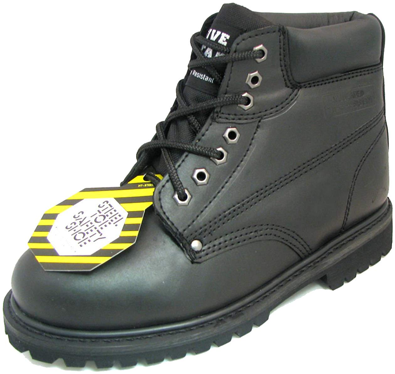 Men's Steel Toe Work Boots 6" Leather Lug Sole Water Resistant Slip /Oil Resistant - image 1 of 4