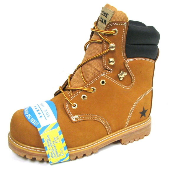 Men's Steel Toe Work Boots 9" Waterproof Nubuck Leather Oil Resistant